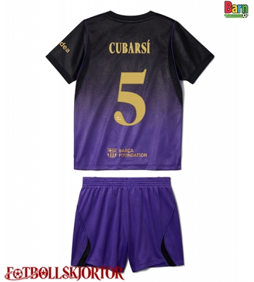 Barcelona Pau Cubarsi #5 Borta Kläder Barn 2026-27 Kortärmad (+ Korta byxor)